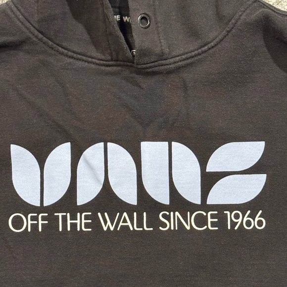 Off The Wall Sweatshirt Men S Black Original Spell Out Logo Hoodie Pullover - Picture 3 of 9